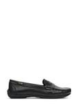 Black leather women's loafers BUTYD-1054A-99(W25)