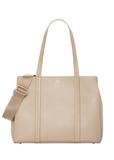 Beige leather shopper bag TORES-1342-1B(Z26)