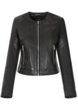 Women's short leather jacket KURDS-0294-4229(KS)
