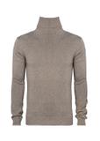 Beige men's turtleneck sweater SWEMT-0095A-81(Z24)