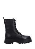 Women's leather ankle boots in black color BUTYD-1004-99(Z26)
