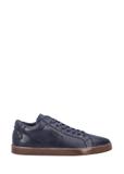 Navy blue leather men's sneakers BUTYM-0405C-7D(Z26)