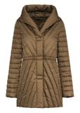 Brown quilted women's jacket KURDT-0524-89(Z25)