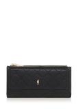 Large black women's wallet with monogram POREC-0347A-9P(Z26)