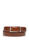 Men's leather belt in cognac color PASMS-0263-1F(W26)