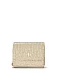 Small leather cream women's croco wallet PORES-0957-12(W25)