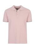 Pink men's polo shirt POLMT-0045A-34(W24)