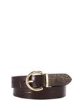 Two-sided burgundy and black women's belt PASDS-0175B-15(Z25)