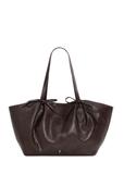 Brown shopper bag with bows TOREC-1378-1H(Z26)