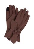 Brown women's winter gloves REKDT-0035-1I(Z26)
