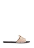 Beige women's flip-flops with braid BUTYD-0903C-1B(W26)