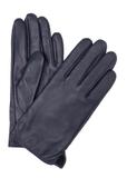 Men's leather gloves in navy blue REKMS-0009A-69(Z25)