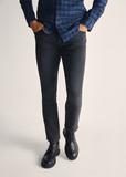 Men's black leather ankle boots BUTYM-0515-99(Z25)