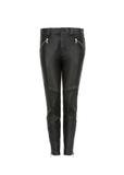 Women's black leather pants SPODS-0031-1264(Z22)