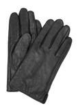 Men's black leather gloves REKMS-0001A-99(Z26)
