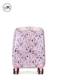 Small pink suitcase on wheels WALAB-0079-34-19(W25)
