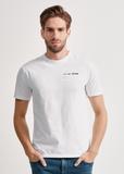 White basic T-shirt for men with OCHNIK brand logo TSHMT-0102-11(W24)