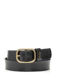 Women's black leather belt PASDS-0335-99(W26)