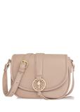 Beige women's handbag made of imitation leather TOREC-0756B-80(W25)