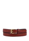 Women's leather belt in a red shade PASDS-0344-3D(Z26)