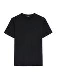 Black cotton men's T-shirt TSHMT-0120-99(W25)