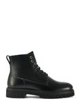 Men's black leather ankle boots BUTYM-0507-99(Z25)