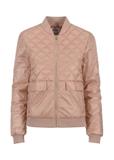 Pink quilted jacket for women KURDT-0418-34(W23)