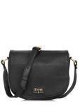 Black leather semi-circular women's messenger bag TORES-0972D-99(W25)