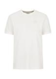 Cream men's basic T-shirt with logo TSHMT-0100-12(W24)