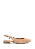 Beige suede ballerinas without heel BUTYD-1051A-81(W25)