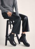 Black leather ankle boots BUTYD-1104-99(Z25)