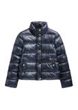 Navy blue women's jacket with stand-up collar KURDT-0669-7E(Z26)