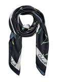 Black floral women's scarf SZADT-0192-98(W25)
