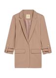Women's camel jacket without a fastener ZAKDT-0034-24(Z24)