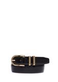 Black leather women's belt PASDS-0159-9F(Z26)