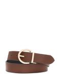 Reversible brown and black women's belt PASDS-0175B-88(Z25)