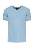 Light blue basic men's T-shirt with logo TSHMT-0088-60(W25)