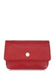 Non-stiff red leather wallet PORES-0895-40(Z23)