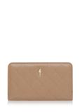 Beige women's wallet with monogram POREC-0348-81(Z24)