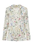 Cream floral women's shirt KOSDT-0155-16(W25)