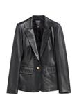 Women's black leather jacket KURDS-0445-99(W26)
