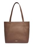 Leather shopper bag in cool beige color TORES-0980-1K(Z26)