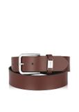 Brown leather men's belt PASMS-0129B-88(W23)