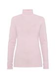 Light pink women's turtleneck blouse LSLDT-0040-34(Z24)