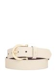 Women's white leather belt PASDS-0274-0B(W26)