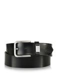 Black leather men's belt PASMS-0129C-99(W24)