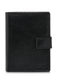 Black lacquered leather men's wallet PORMS-0552-99(W24)