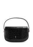 Small black croco women's messenger bag TOREC-1185-9G(W26)