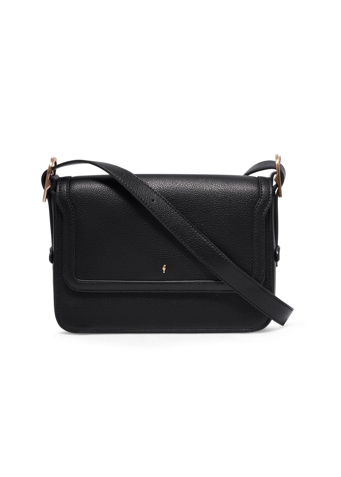 Black women's messenger bag TOREC-1250-9I(Z26) - front product view, on a white background.