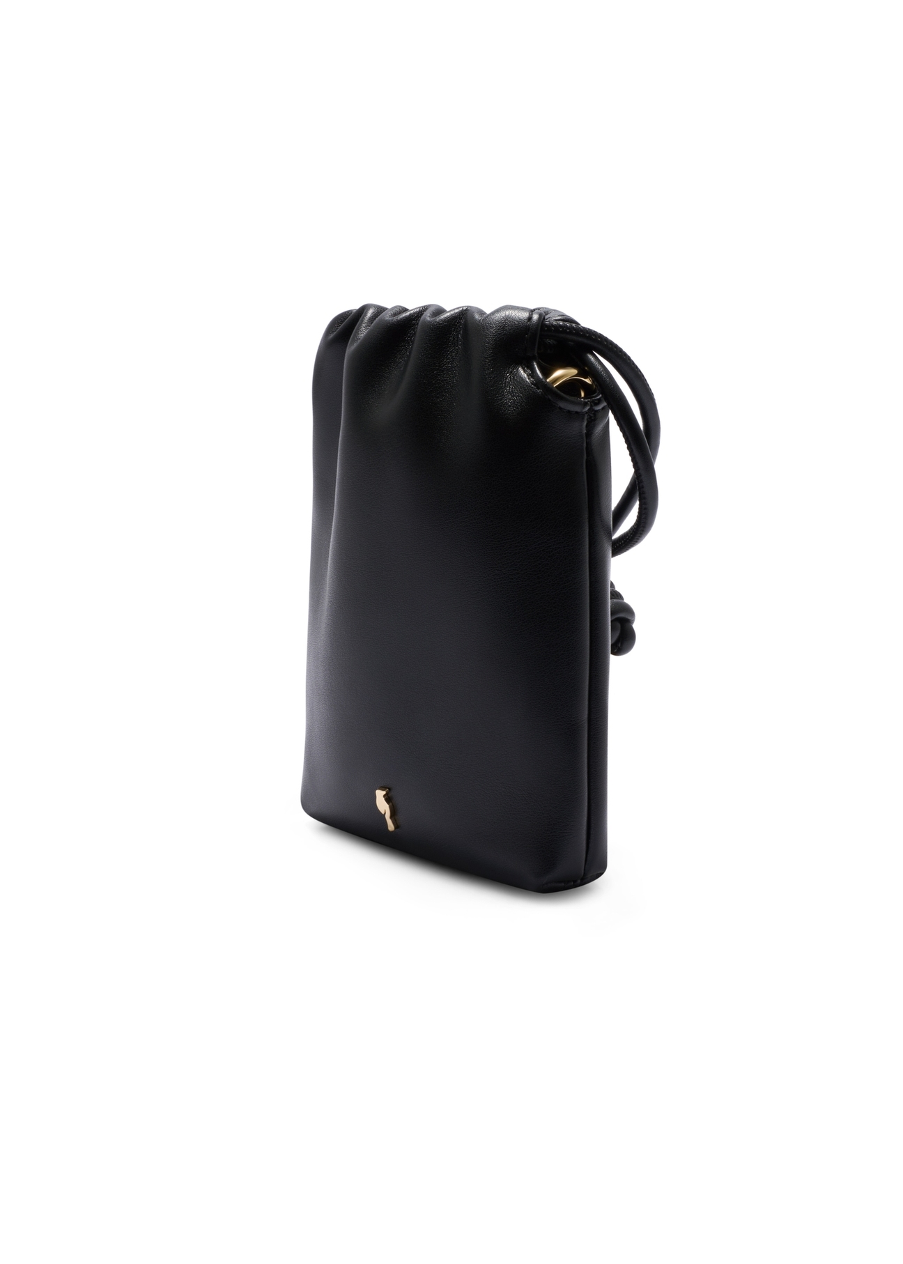 Black phone case TOREC-1216-99(W26) - diagonal view of the product, on a white background.